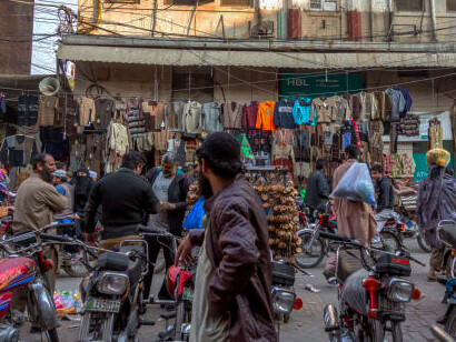 Anarkali Street in Pakistan, bustling and crowded