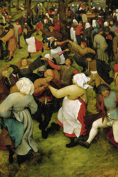 Pieter Bruegel The Elder, The Wedding Dance, detail