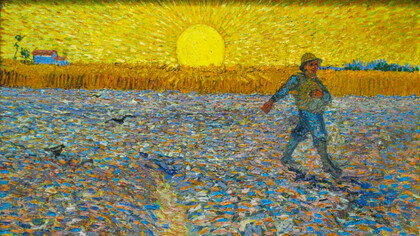Vincent Van Gogh, El sembrador (1888). ¿Cómo alguien lograría elegir un camino sin haber tenido tiempo y permiso para explorar lo que le conmueve? ¿Cómo podría reconocer la propia vocación si antes no se le ha permitido cultivar el asombro capaz de originarla?