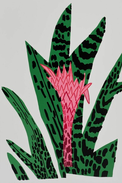 Jonas Wood, Clipping J2, 2015, Oil and acrylic on canvas. 88 x 69 in(223.52 x 175.26 cm)WOOJ_0002. Courtesy of the artist. Photo by Brian Forrest