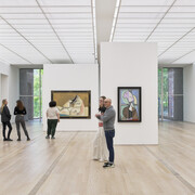 Divers artistes, There is only one thing I fear in life, my friend: One day, the black will swallow the red, vue d’exposition. Avec l’aimable autorisation de la Fondation Beyeler