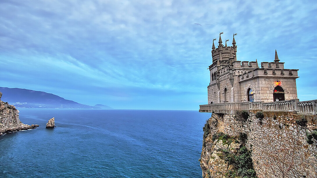 Built in 1912, the Swallow's Nest is one of the Neo-Gothic châteaux fantastiques in Crimea