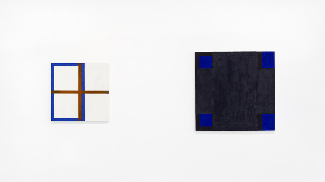Installation view „Harvey Quaytman, Fool's Gold – Pirate. Paintings from the Eighties“, Galerie Nordenhake Berlin June 8-July 27, 2019; Courtesy Galerie Nordenhake Berlin / Stockholm / Mexico City; Photo: Gerhard Kassner