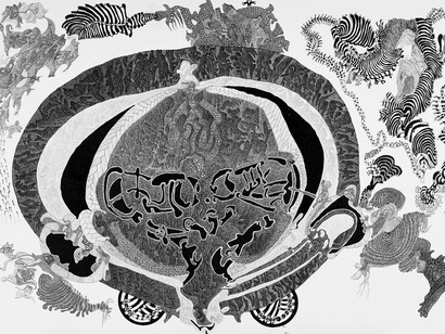 Alfred Neumayr, All souls carriage (detail), 2017. Courtesy of Ricco Maresca Gallery