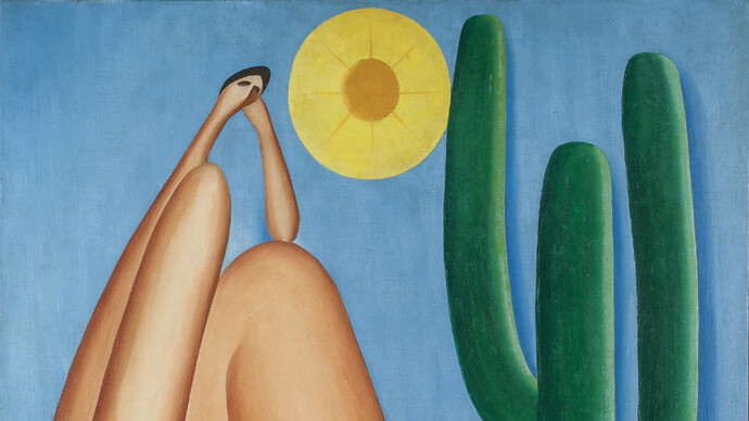 O Abaporu, obra de arte modernista pintada pela artista brasileira Tarsila do Amaral em 1928