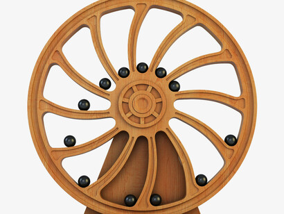 Modelo de móvil perpetuo inspirado en el diseño de Leonardo Da Vinci