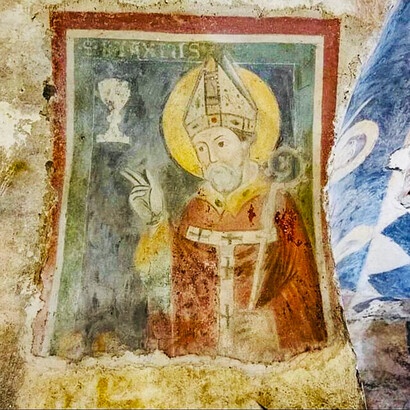 Affresco nella cripta del ex Monastero di San Felice a Pavia
