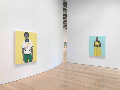 Amy Sherald, Sublimidad americana, vista de exhibición. Cortesía del Whitney Museum of American Art