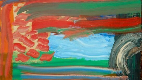 Howard Hodgkin, Wet Evening, 2009–12 Oil on wood 42 1/2 x 57 1/4 inches (108 x 145.4 cm)