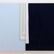 Tom Henderson, Nothing but words, Panneau de Plexiglas, peinture à l’huile, 101 x 140 x 5 cm, 39 x 55 x 2 inches