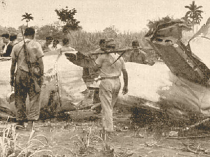 Avión derribado por las Fuerzas Armadas Revolucionarias de Cuba en Bahía de Cochinos, 1961