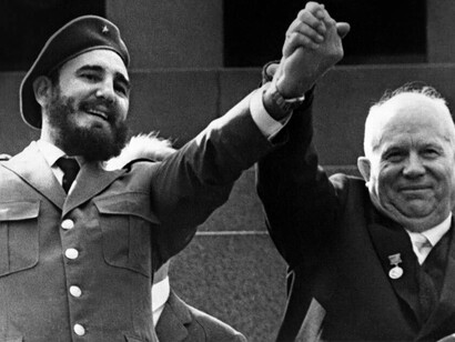 Fidel Castro con Nikita Jruschov