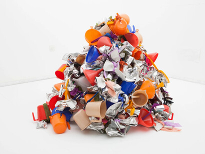 Hassan Sharif, Plastic funnel and aluminium foil, 2006. Courtesy of Gallery Isabelle Van Den Eynde