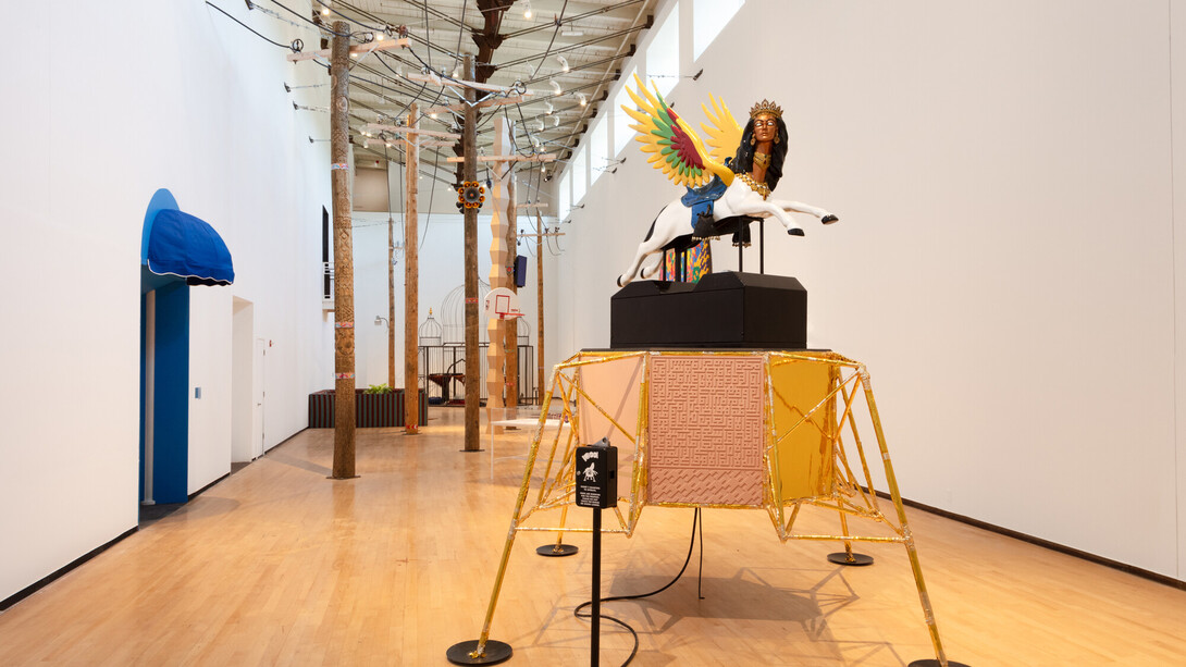 Osman Khan, Road to hybridabad, exhibition view. Courtesy of MASS MoCA 