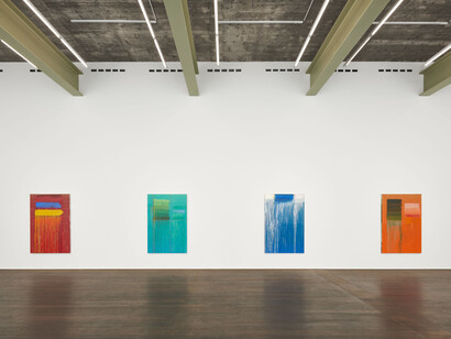 Pat Steir, Song, ausstellungsansicht. Mit freundlicher genehmigung der Hauser and Wirth Gallery