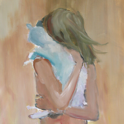 Milena Sgambato, Zefiro, 2018, acrilico su tela, 75x70 cm