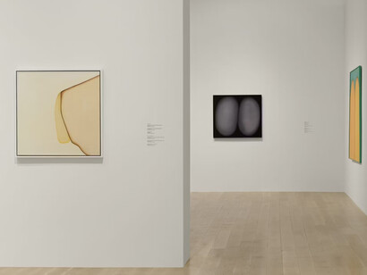 Huguette Caland, Outside the line, exhbition view. Courtesy of Institute of Contemporary Art