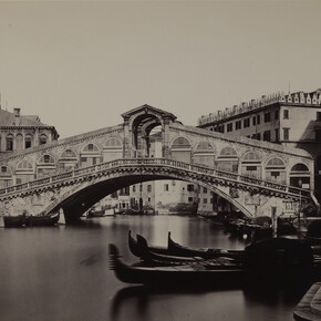 The Rialto Bridge, Venice, with the Fondaco dei Tedeschi Behind, Carlo Ponti © National Museums Liverpool