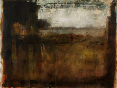 Matthew Phelps, Forest Clearing, Oil & Mixed Media on Board, 42 x 52 in