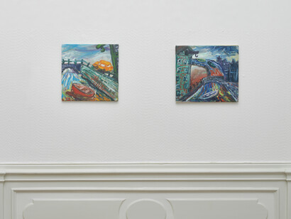Armen Eloyan, City paintings Amsterdam, exhibition view. Courtesy of Upstream Gallery