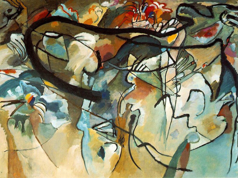 Vasilij Kandinsky - Composizione V, 1911. Olio su tela, 190 x 275 cm. Collezione privata