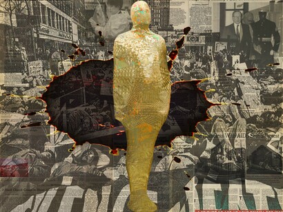 Revolution in the Age of AIDS 2015, archival c-prints and thread, 48 x 60 inches, copyright Hunter Reynolds, courtesy PPOW Gallery.