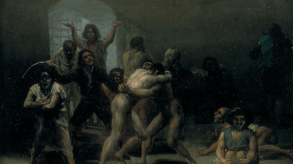 «El patio de una casa de locos» (1812-1819), Francisco de Goya