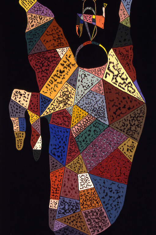Wassily Kandinsky, Sur un fond noir (detail), Ausführung 1963, Paris. Courtesy of Museum der bildenden Künste Leipzig