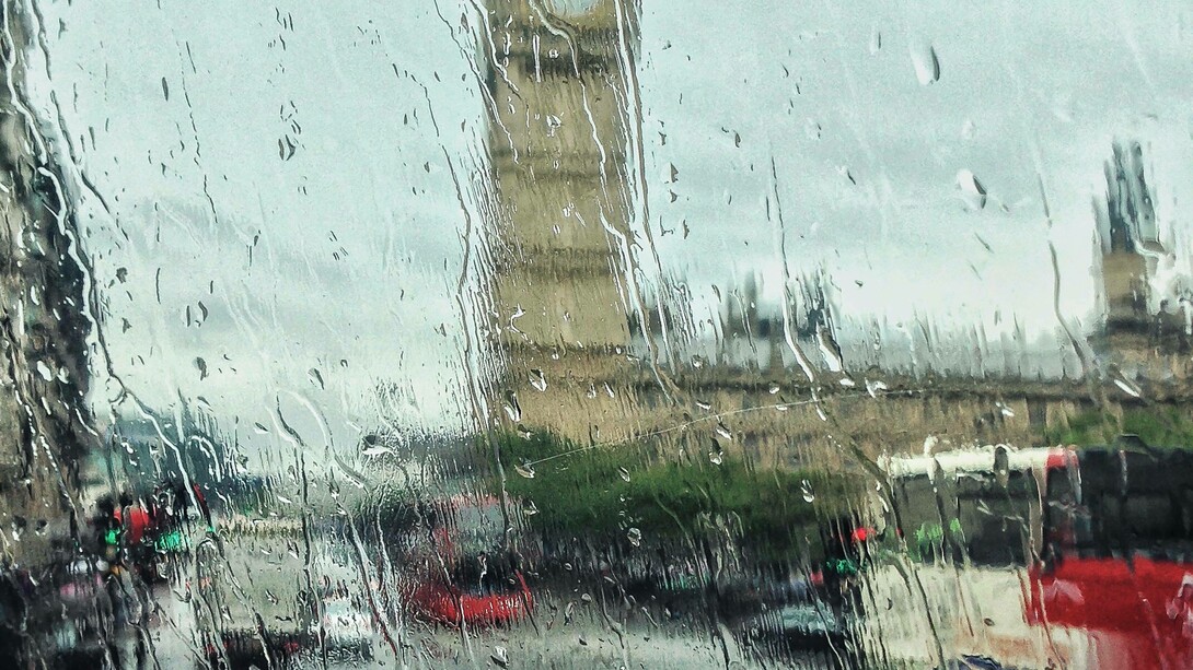 A rainy day in London, United Kingdom
