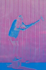 Jared Malton, Hammer drop series hot pink and blue (detail), 2025. Courtesy of Linton and Kay