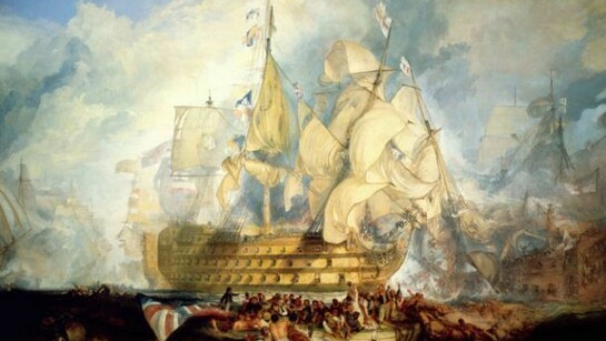 J.M.W. Turner, The Battle of Trafalgar, 21 October 1805, 1823–24, oil on canvas, © National Maritime Museum (Greenwich Hospital Collection)