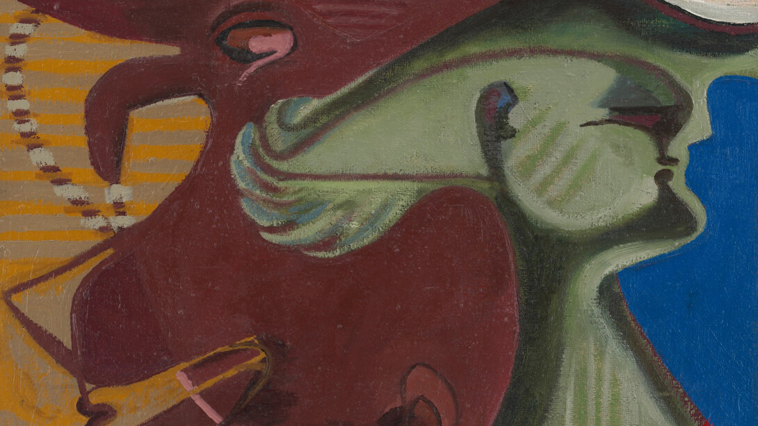 David Smith, Untitled (woman with red necklace), c. 1934. Courtesy of Rosenberg & Co.