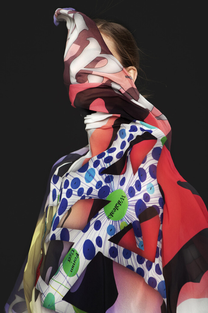 WikiLeaks Scarf, 2011, Metahaven,
Courtesy Metahaven, Photo: Meinke Klein