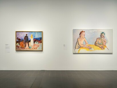 Maria Lassnig and Edvard Munch, exhibition view. Courtesy of Hamburger Kunsthalle 