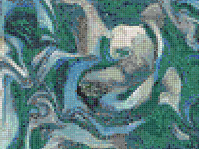 Simone Ferrero, Emerald Flow, 103x80 5 cm, 2023