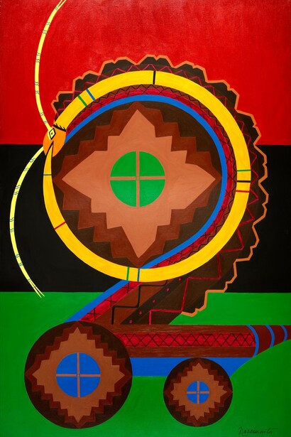 Abdias do Nascimento, Simbiose africana nº 3, 1973. Courtesy of the Art Institute of Chicago