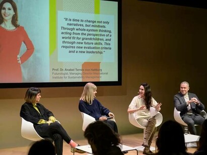 Heimtextile 2023 opening press conference panel discussing the latest innovations