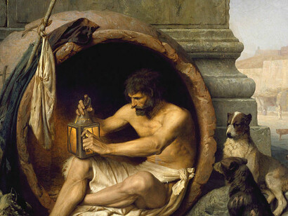 «Diógenes sentado en su tinaja» (1860), Jean-Léon Gérôme
