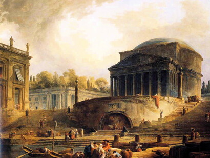 Hubert Robert, Veduta del Porto di Ripetta
