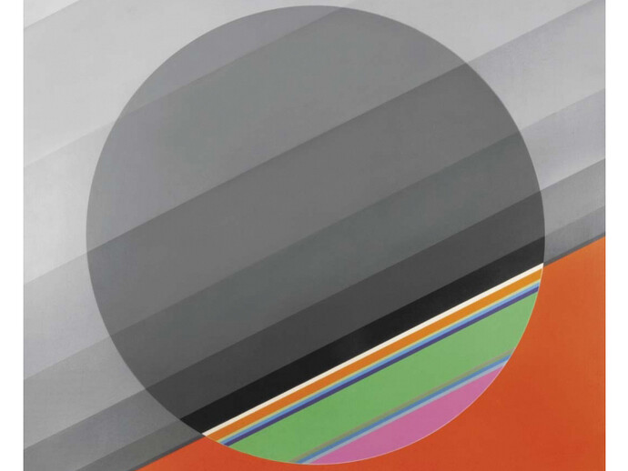 Eugenio Carmi, Controimmagine 40, 1974, 140 x 140 cm, acrilici su tela