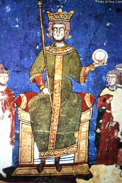 Federico II di Hohenstaufen, affresco