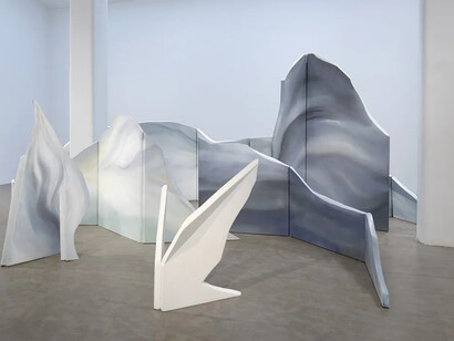 Lilian Thomas Burwell, The journey, exhibition view. Courtesy of Berry Campbell