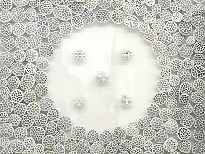 Cang Xin b. 1967, The Origin of Sacred Geometry (detail), 2014, Dried plants and wood
190 x 150 x 16 cm (74 3/4 x 59 x 6 1/4 in.)