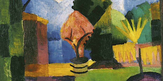 August Macke, Garten am Thuner See, 1914