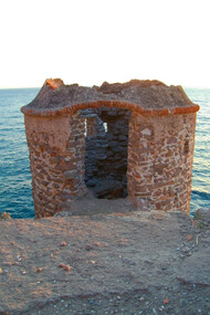 Abandoned guard tower at Capraia