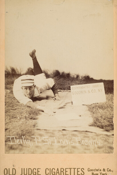 Goodwin and Company, Jim Devlin, Pitcher, St. Louis Browns, from the series Old Judge Cigarettes, 1888. Courtesy of the Metropolitan Museum of Art