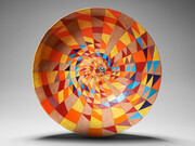 Caroline Cole - Spiralling Yellow Prime Numbers Bowl