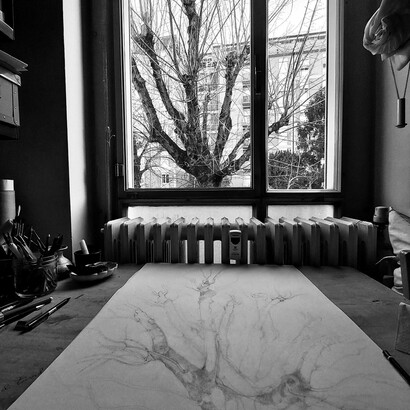 Non potendo uscire, ho iniziato a disegnare, foto di Mariella Busi de Logu