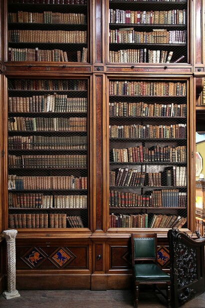 Museo Filangieri, Palazzo Como, interno biblioteca, Napoli, Italia