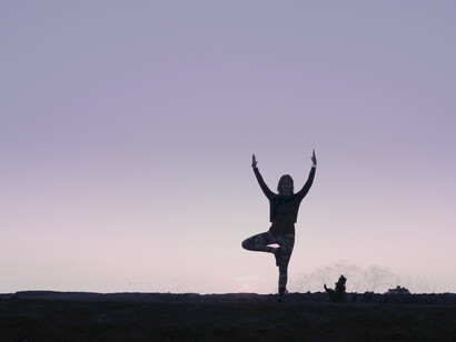 A young girl exercising to help her brain produce more dopamine